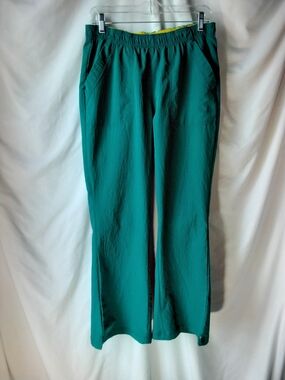 Women's Teal Elastic-Waist Joggers with Side Pockets